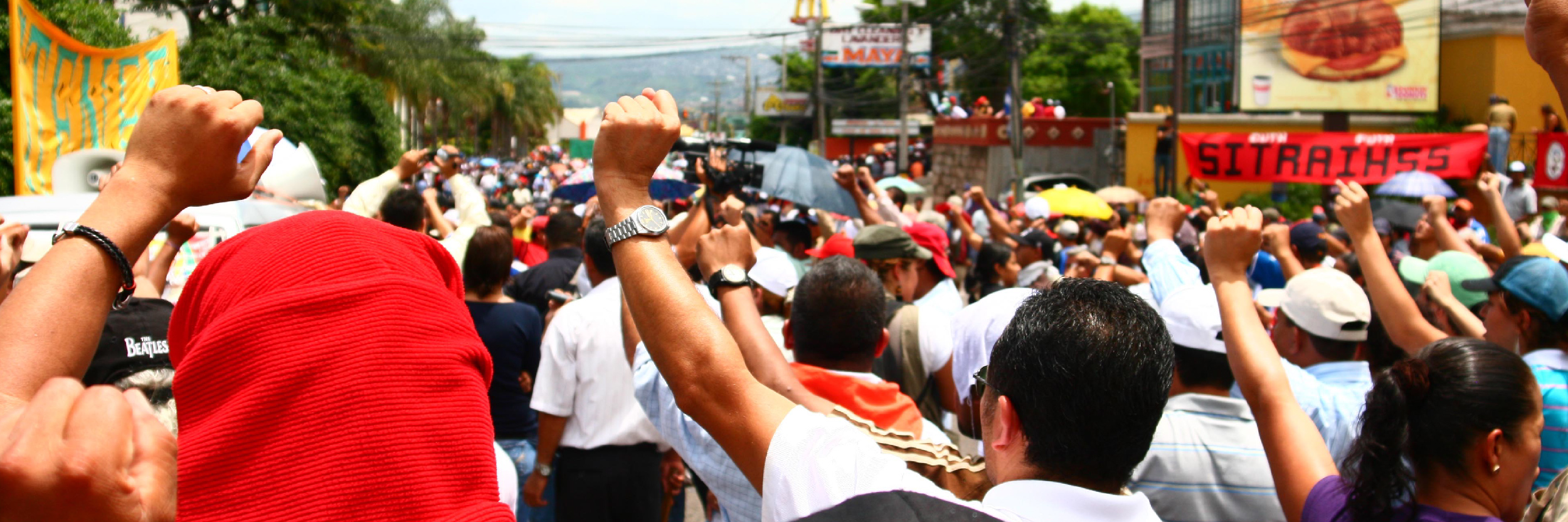 Protesters in Honduras filing the streets calling for president's resignation